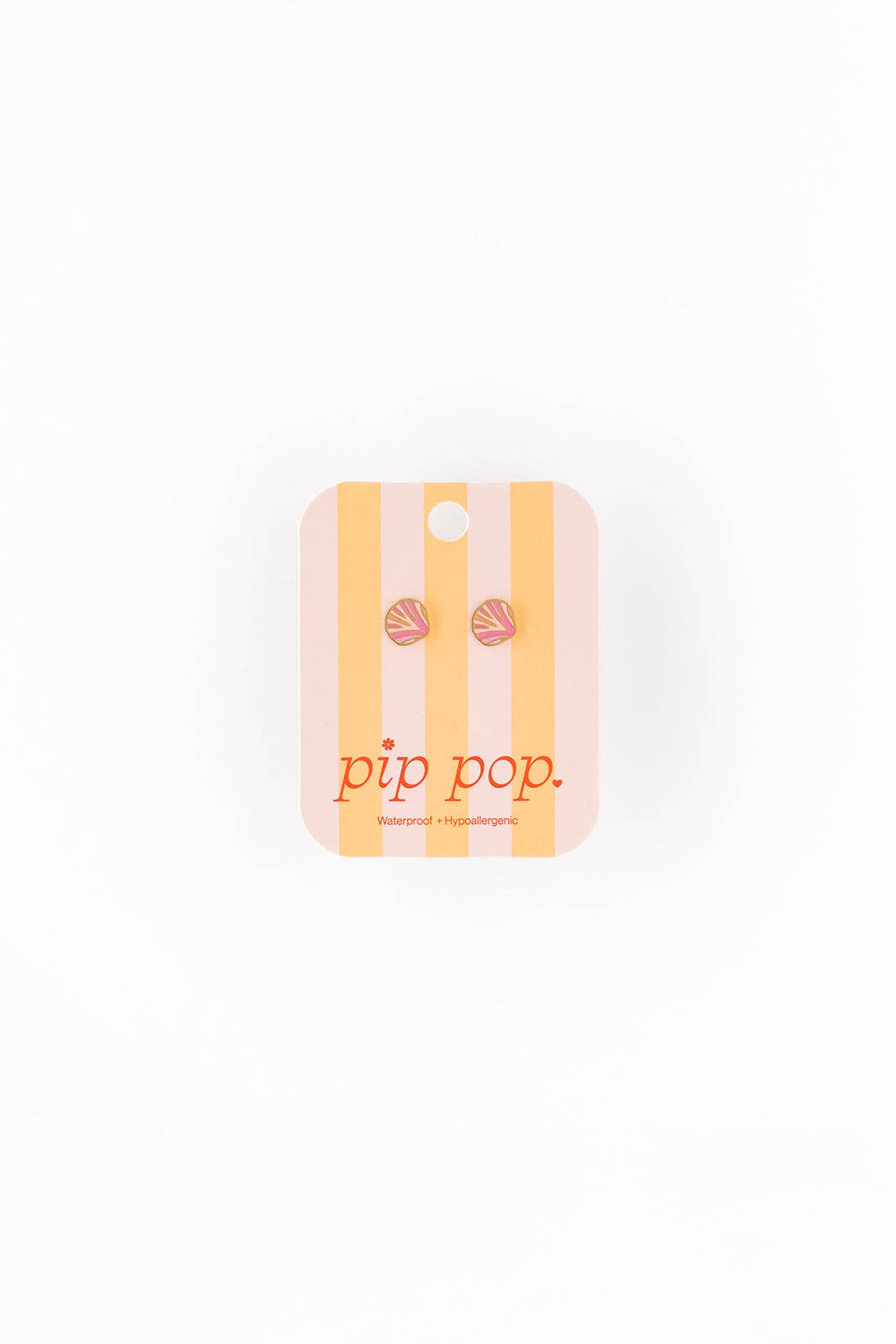 Pink Seashell Stud Earring