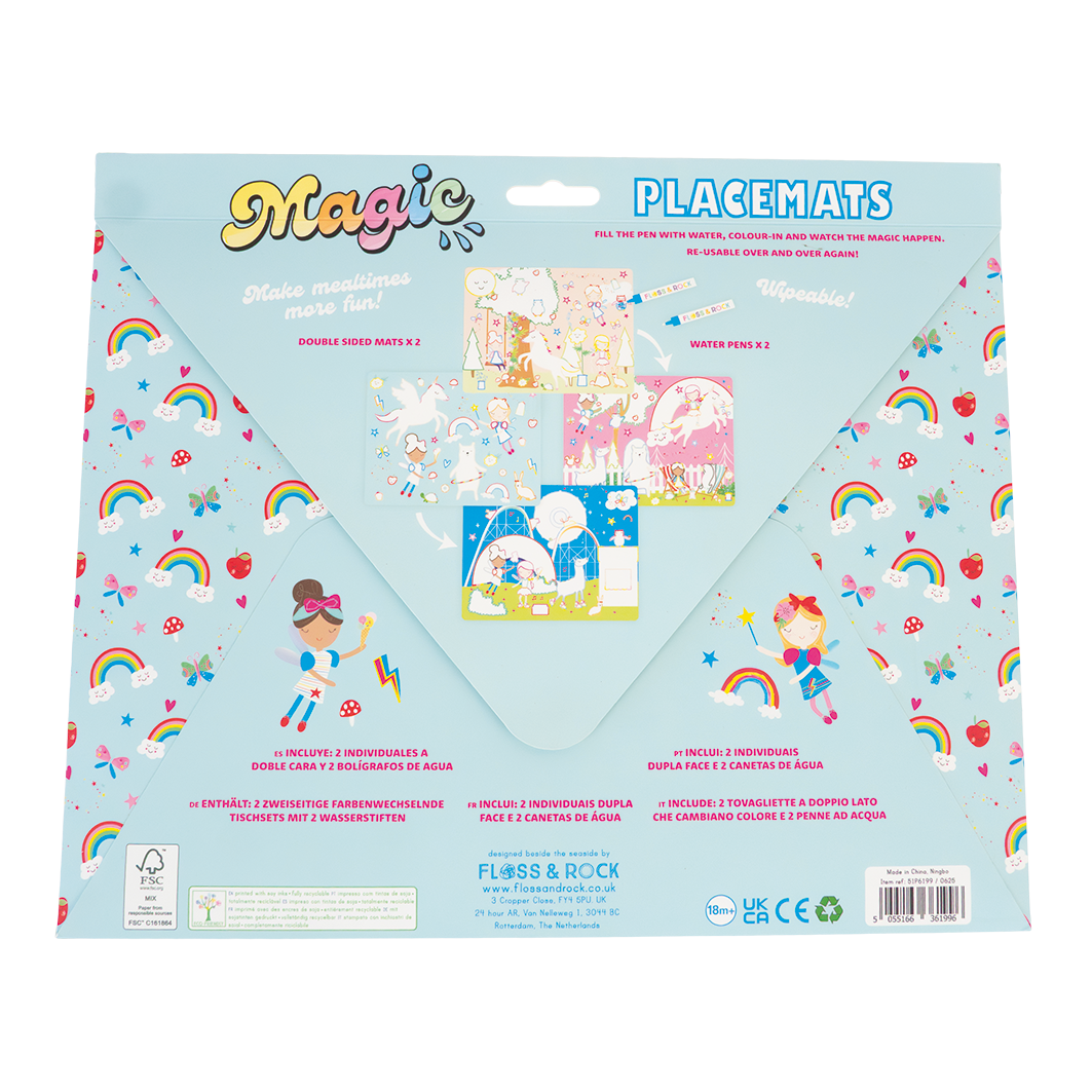 Magic Water Placemats - Rainbow Fairy