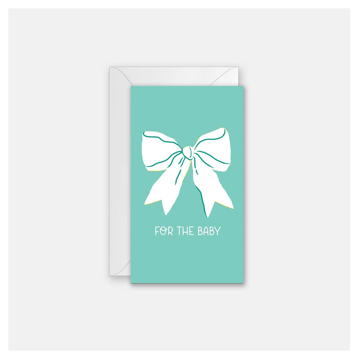 Mint Bow Baby - Gift Enclosure Card