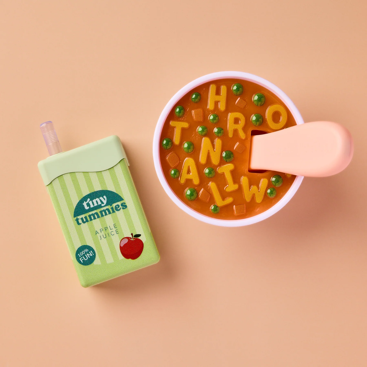 Tiny Tummies Set - Alphabet Soup Bowl and Juice Box