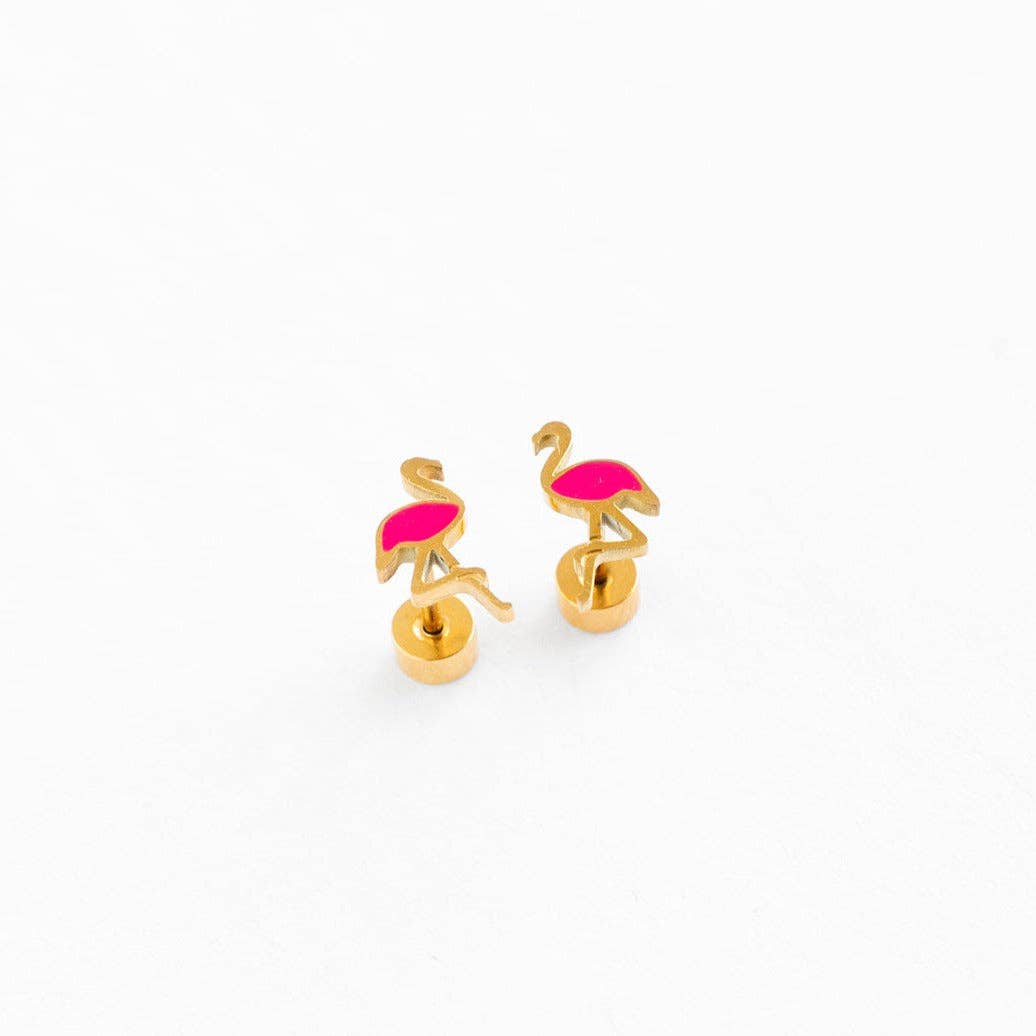 Flamingo Stud Earring