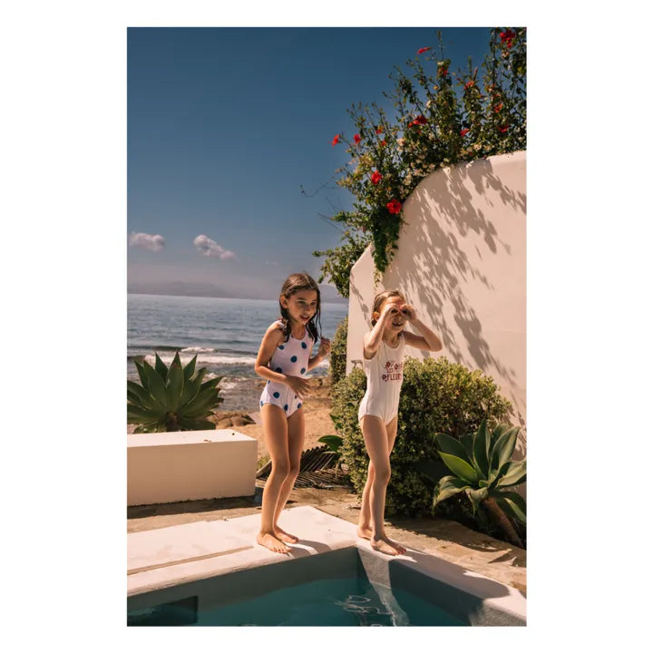 Hailey Polka Dot Swimsuit | White
