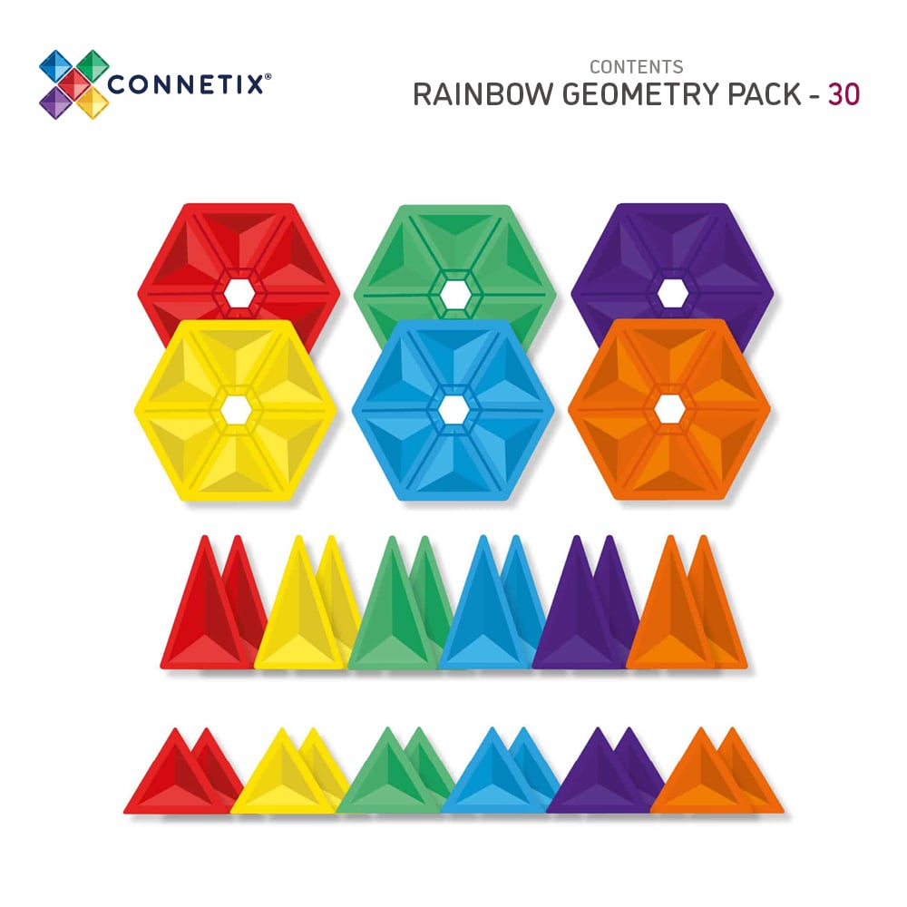 Rainbow Geometry Pack 30 Pc