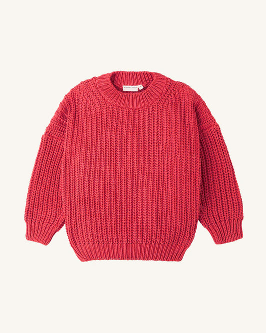 CHUNKY PULLOVER RED