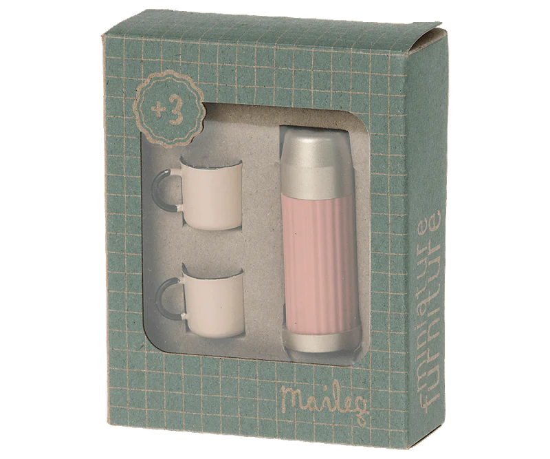 Thermos and Cups - Soft Coral