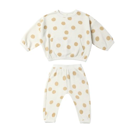 WAFFLE SWEATER + PANT SET || BUTTER DOTS