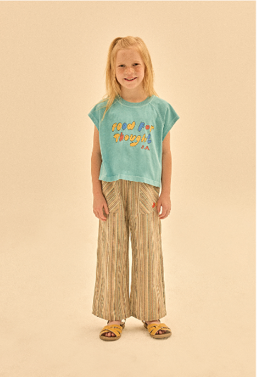 Foodie Pigment S/L Cropped T-Shirt - Mint