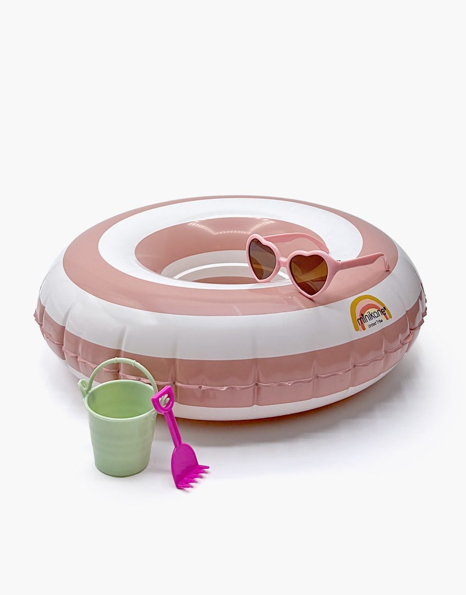 Mini Panchas Beach Accessory Set With Pink Striped Buoy