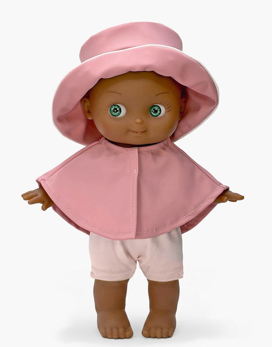 Prunelle at School and Her Pink Rain Suit