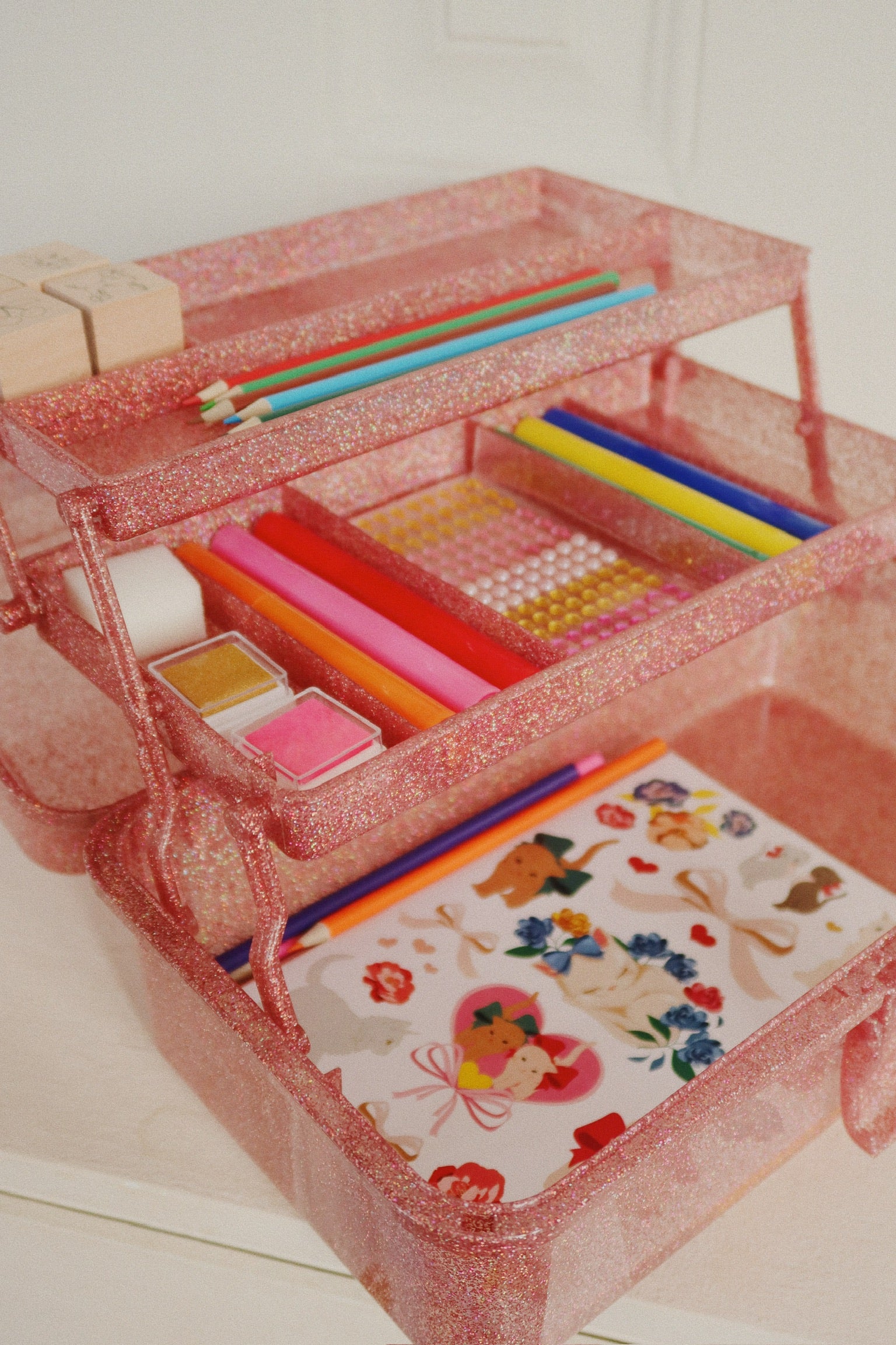 Creative Art Caddy - Glitter Rose