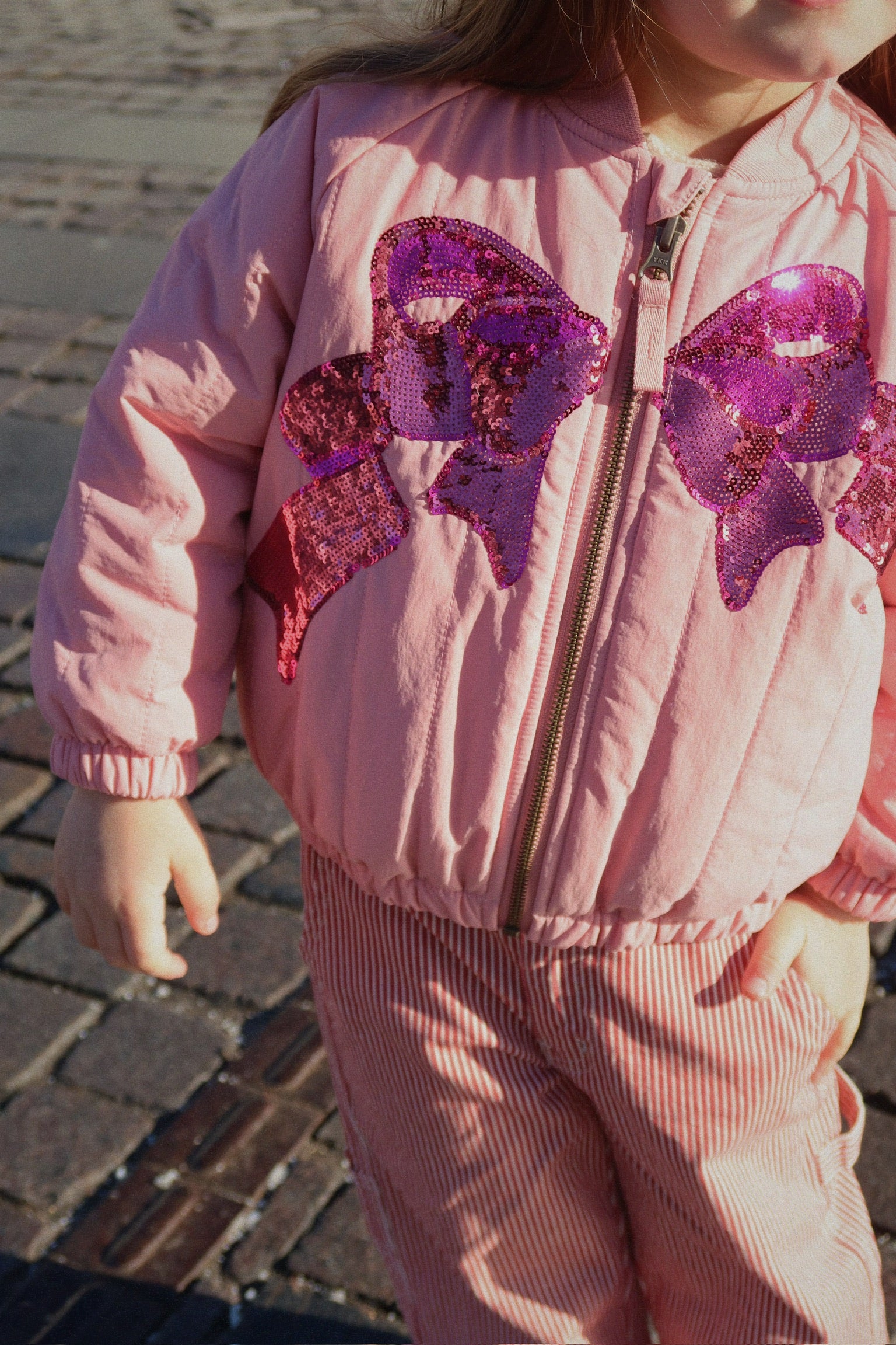 Juno Sequin Bomber Jacket - Rosette