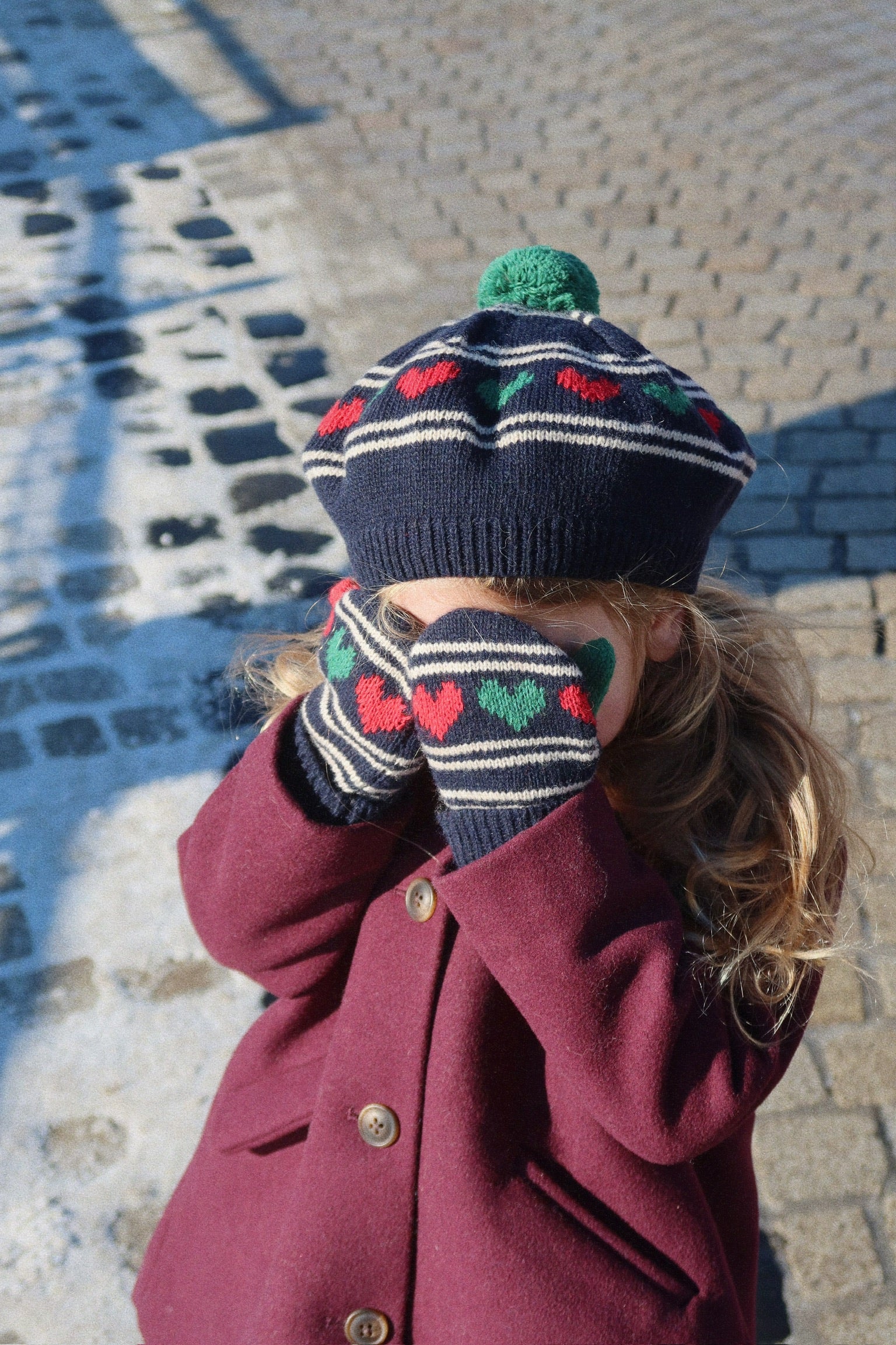 Belou Knit Beret - Heart