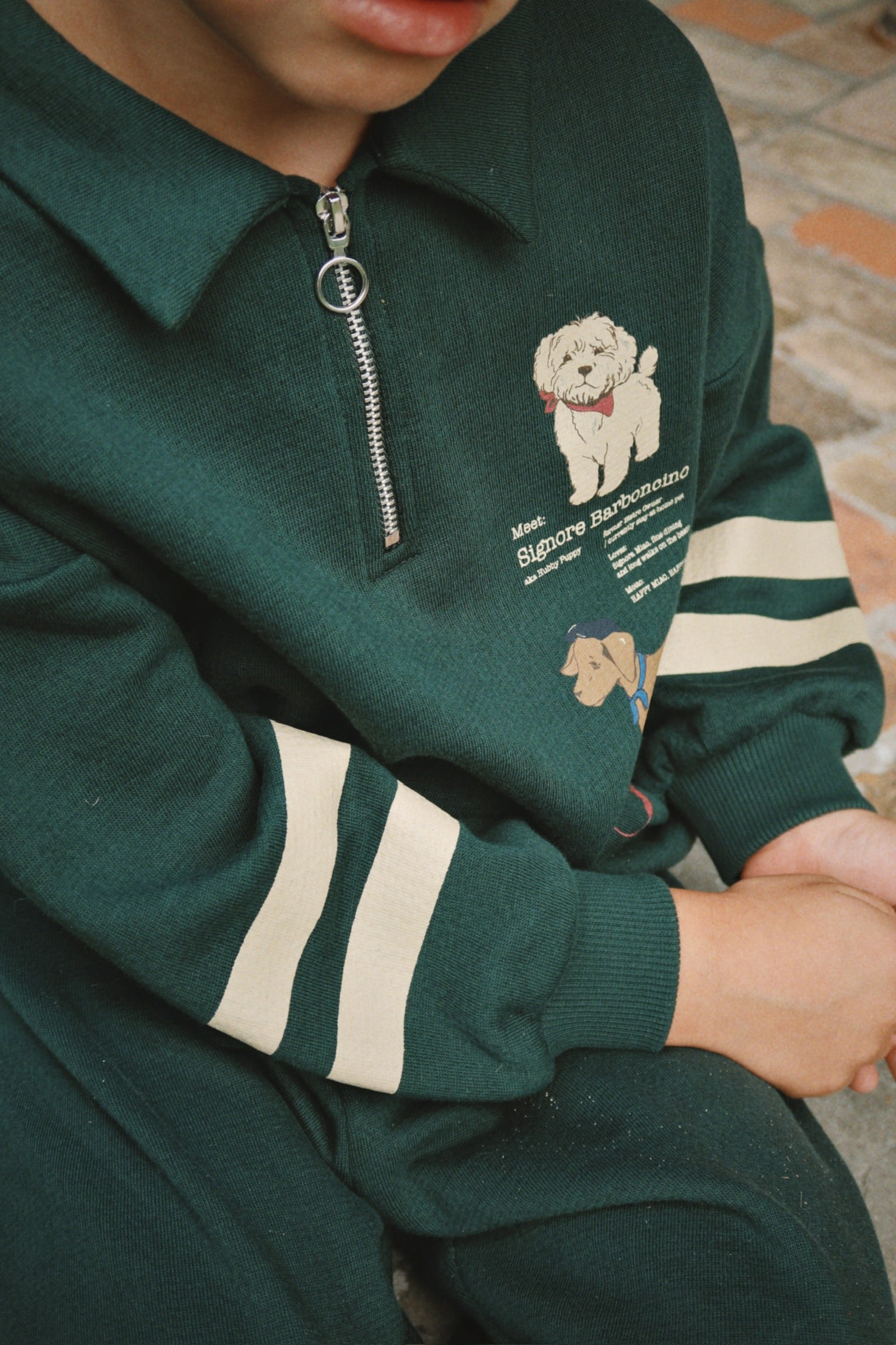 Doggy Half Zip Polo OCS - Pine Grove