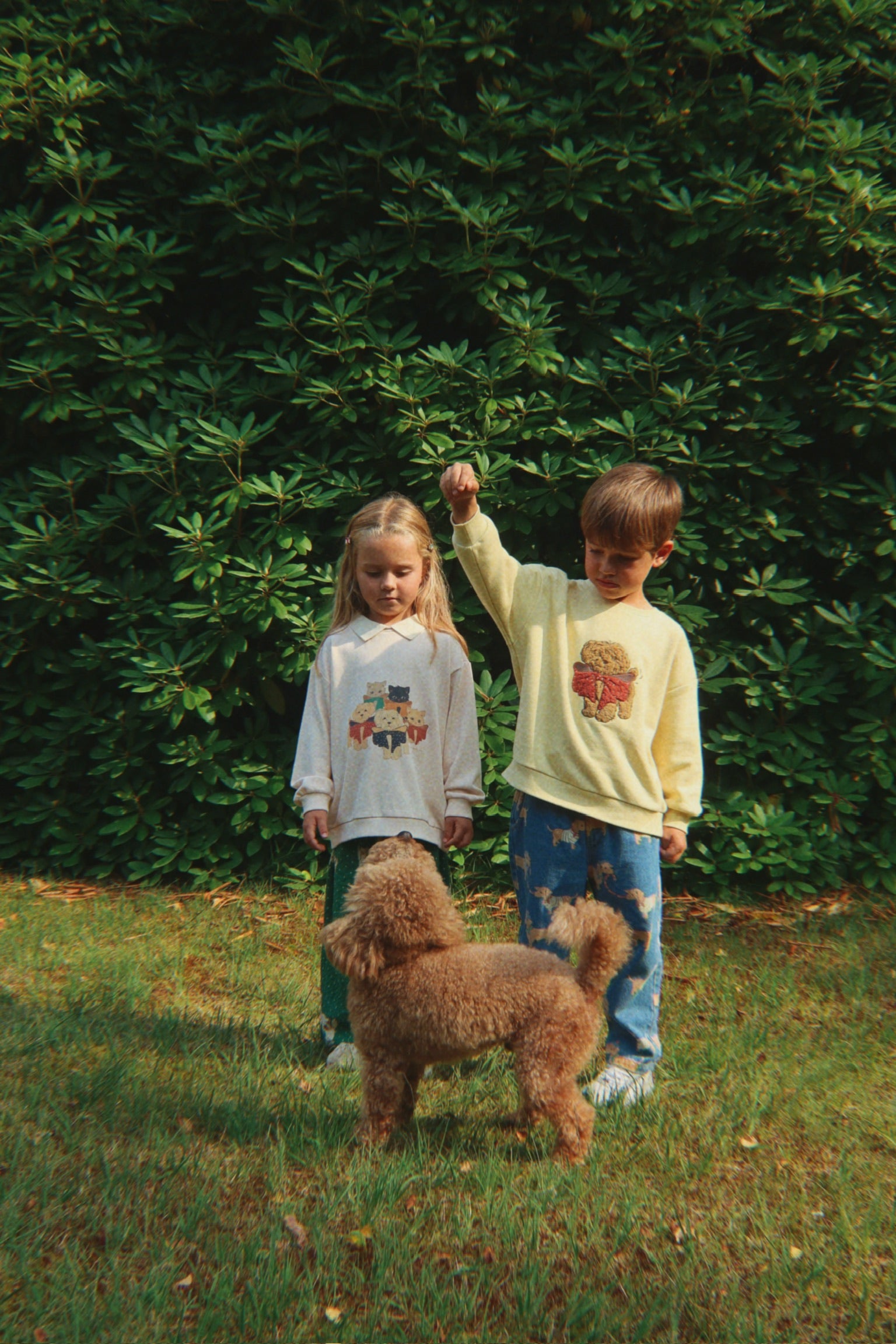 Spotty Long Sleeve Polo GOTS - Family Photo