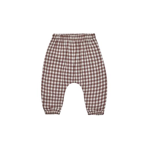 WOVEN PANT || PLUM GINGHAM