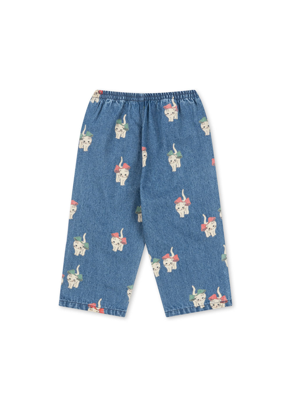 Magot Slit Pants GOTS - Bow Kitty Denim