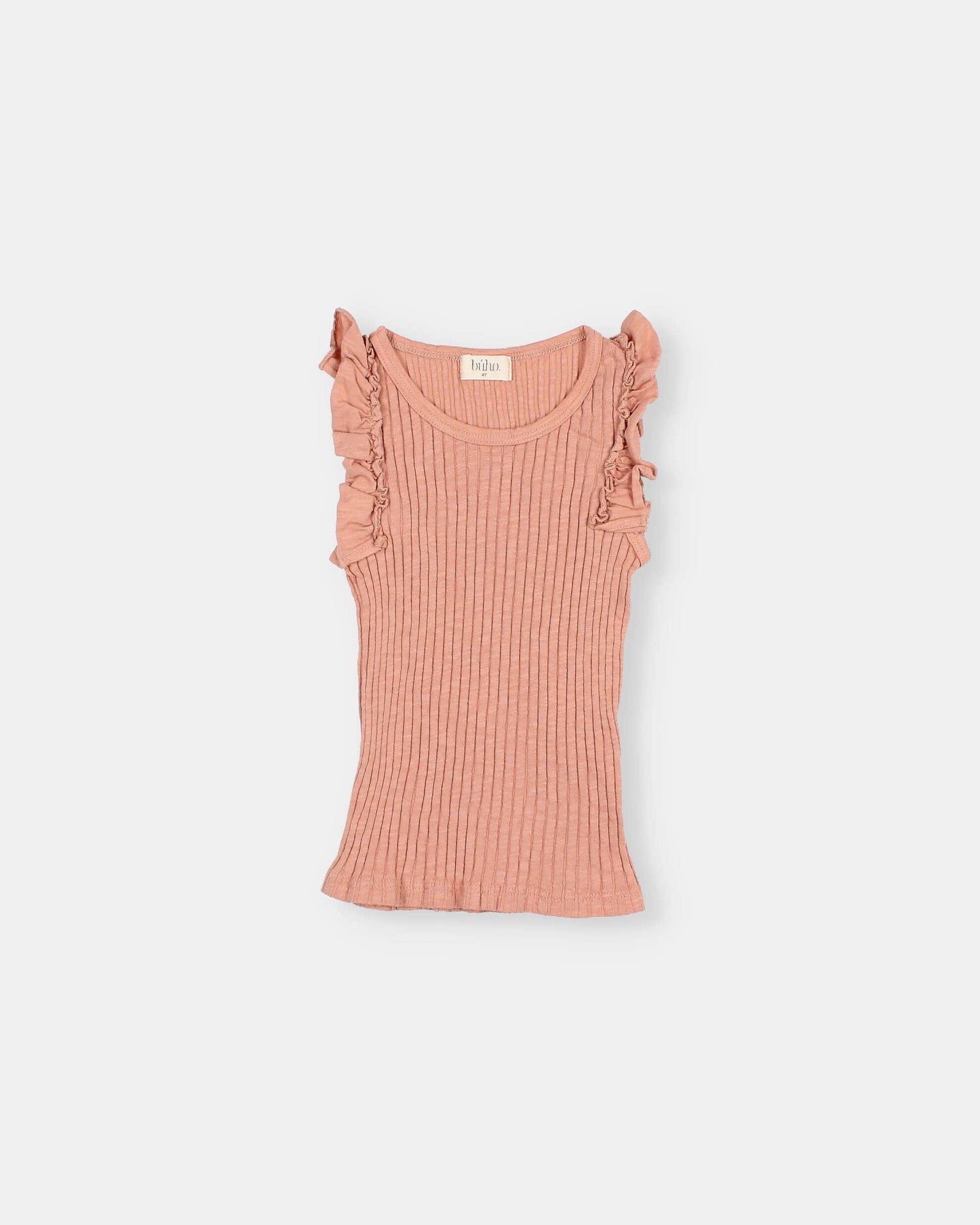 Rib Ruffle T-Shirt