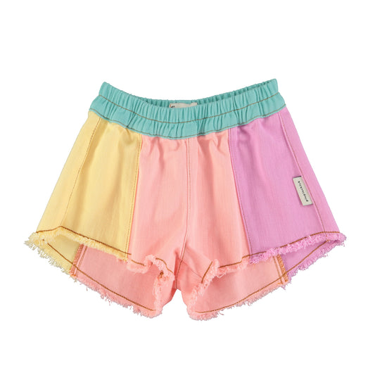 Shorts w/ Fringes | Multicolor Pastels