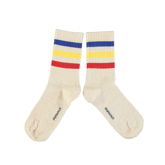Socks | Ecru w/ Multicolor Stripes