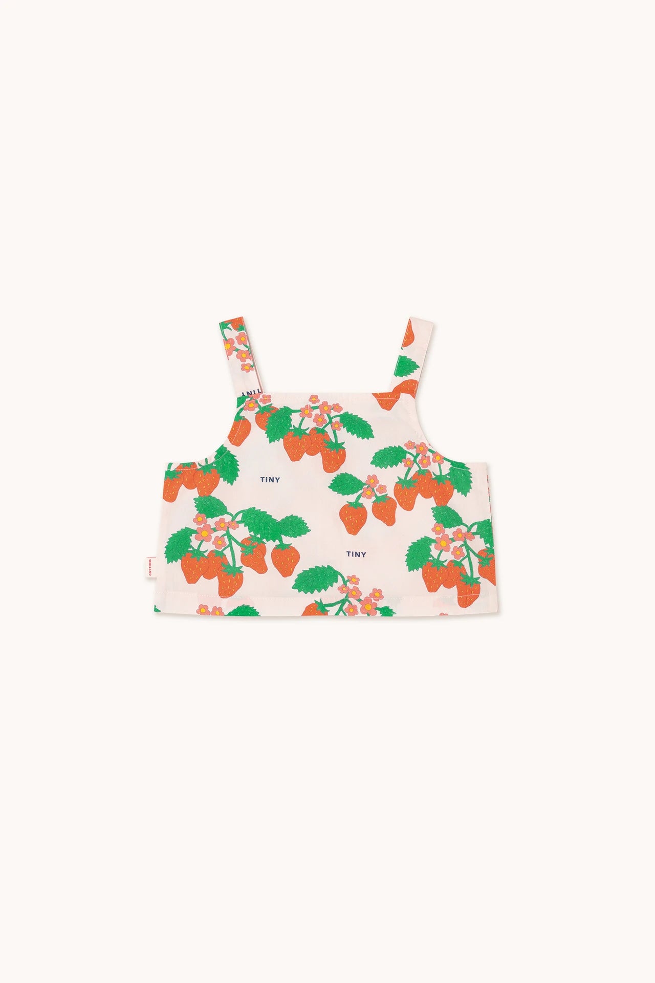 Strawberries Woven Crop Top