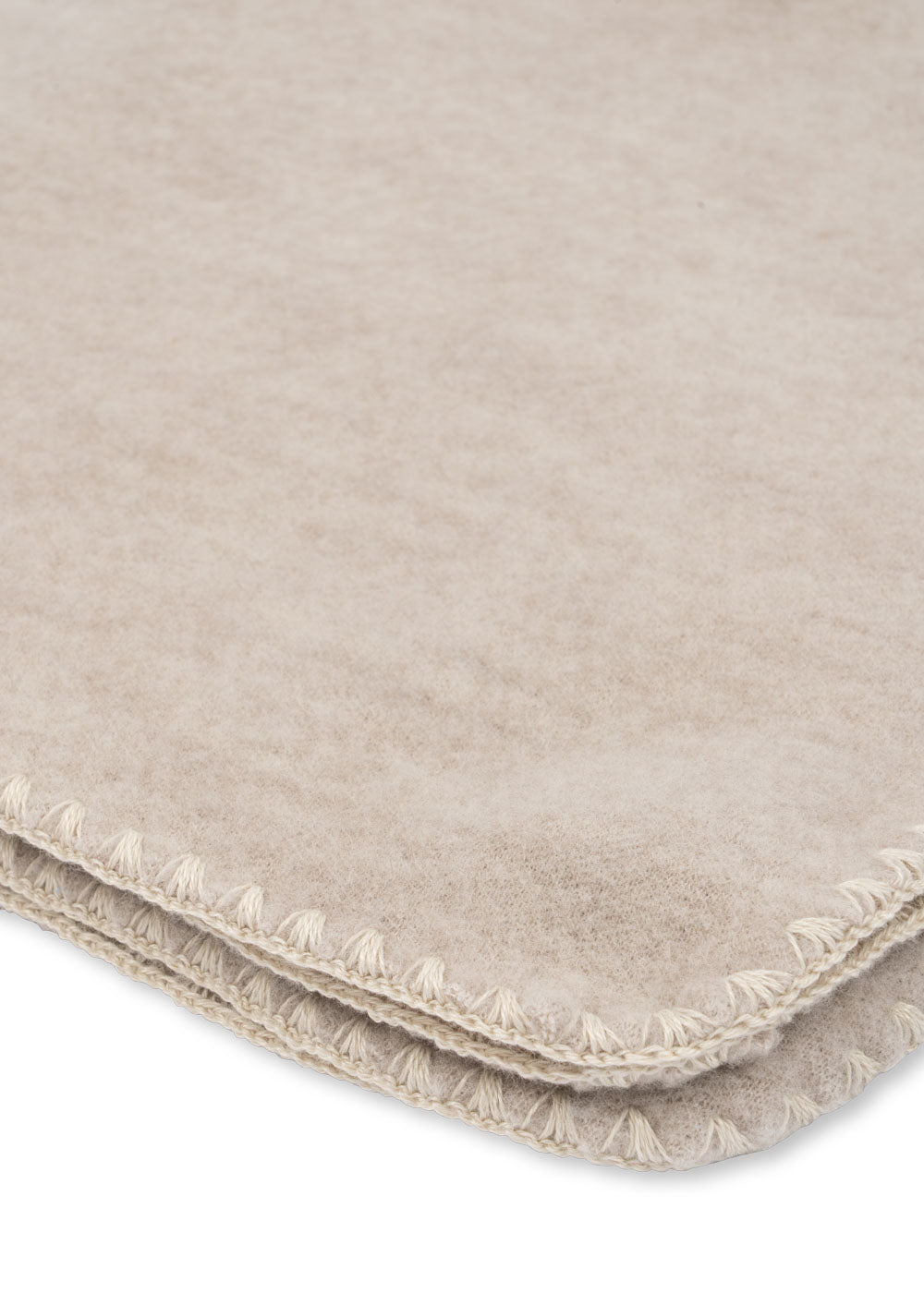 Erba Wool Fleece Baby Blanket - Oatmeal Melange