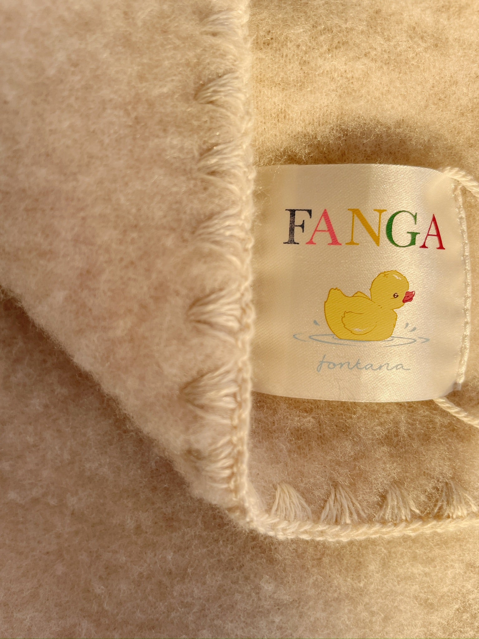 Erba Wool Fleece Baby Blanket - Oatmeal Melange