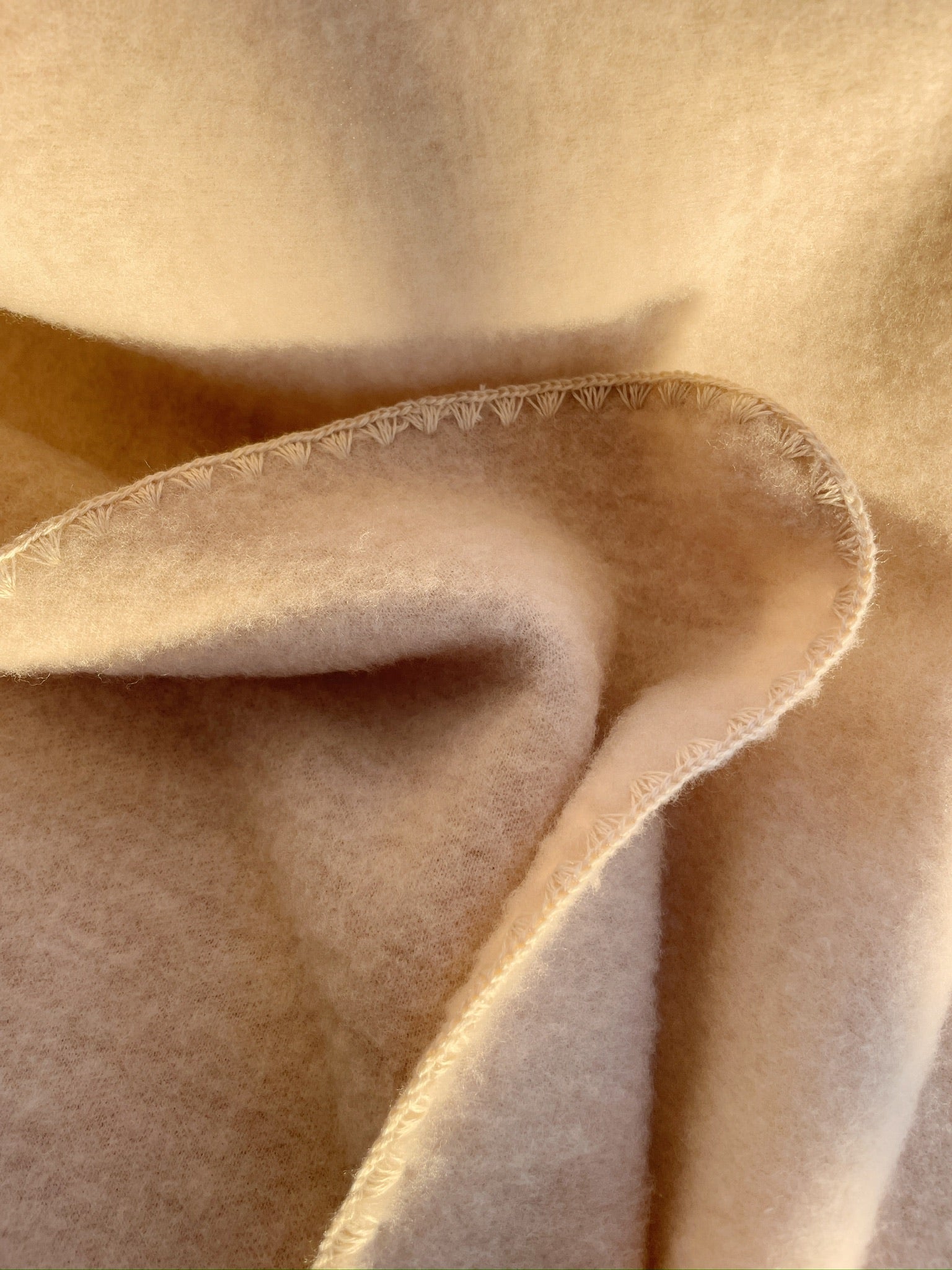 Erba Wool Fleece Baby Blanket - Oatmeal Melange