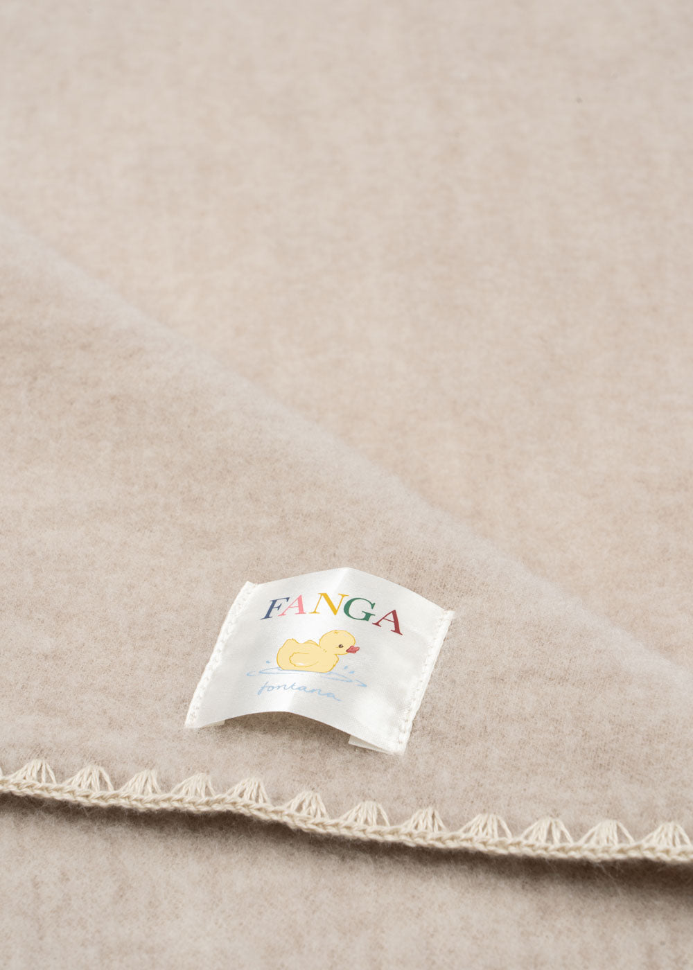Erba Wool Fleece Baby Blanket - Oatmeal Melange