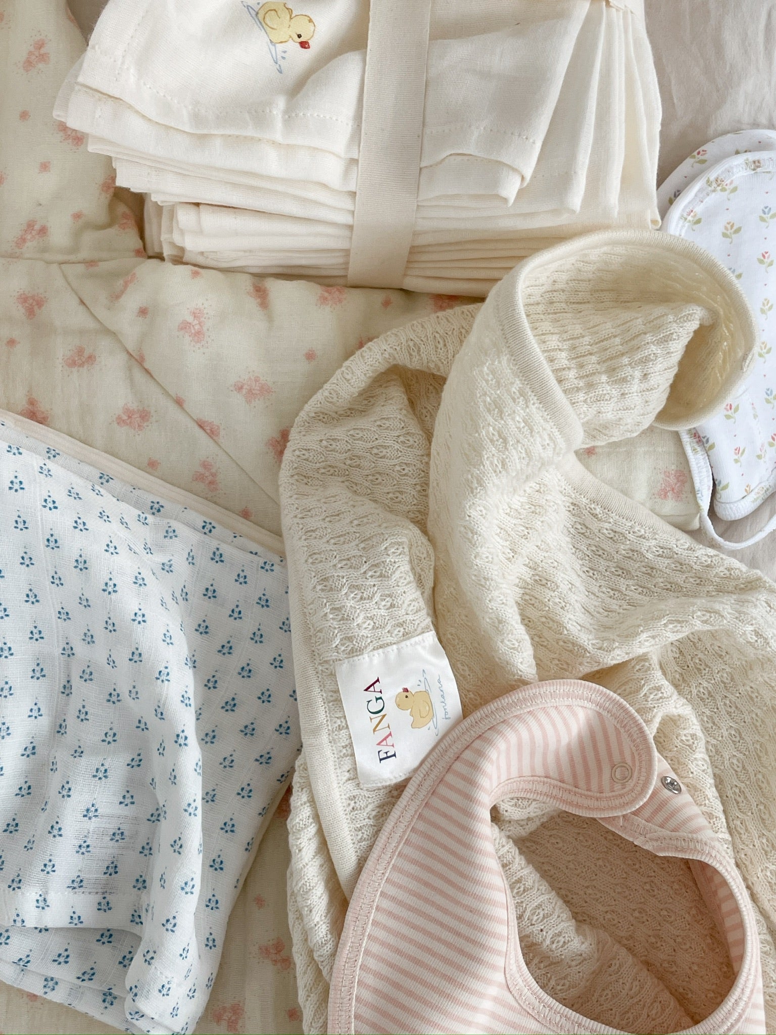 Fio Stripe 2 Pack Bibs - Blush Mix