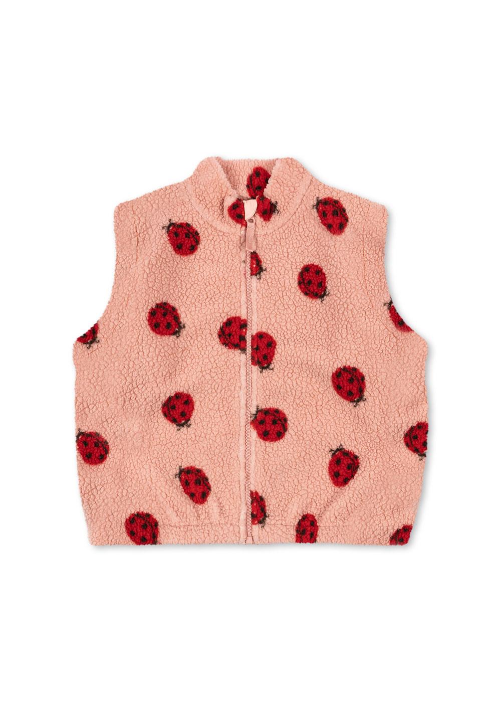 Jody Teddy Vest - Ladybug Pink