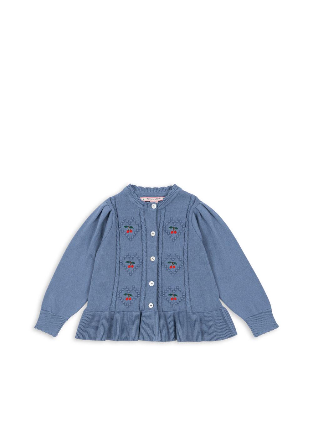 Soleil Cardigan Gots - Country Blue