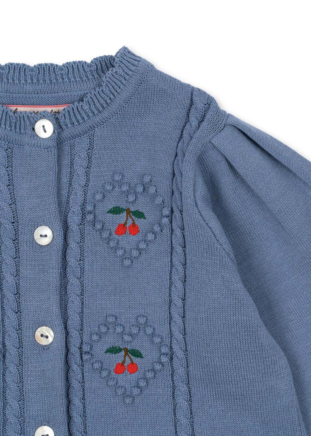 Soleil Cardigan Gots - Country Blue