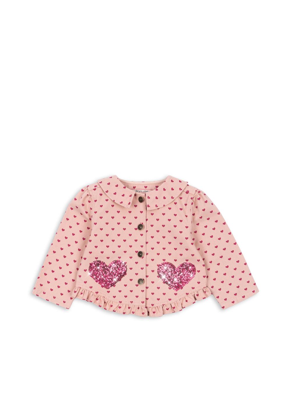 Nola Sequin Shirt Jacket Gots - Berry Coeur