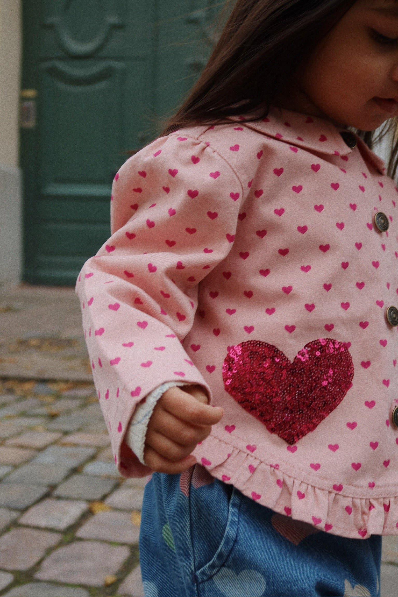 Nola Sequin Shirt Jacket Gots - Berry Coeur