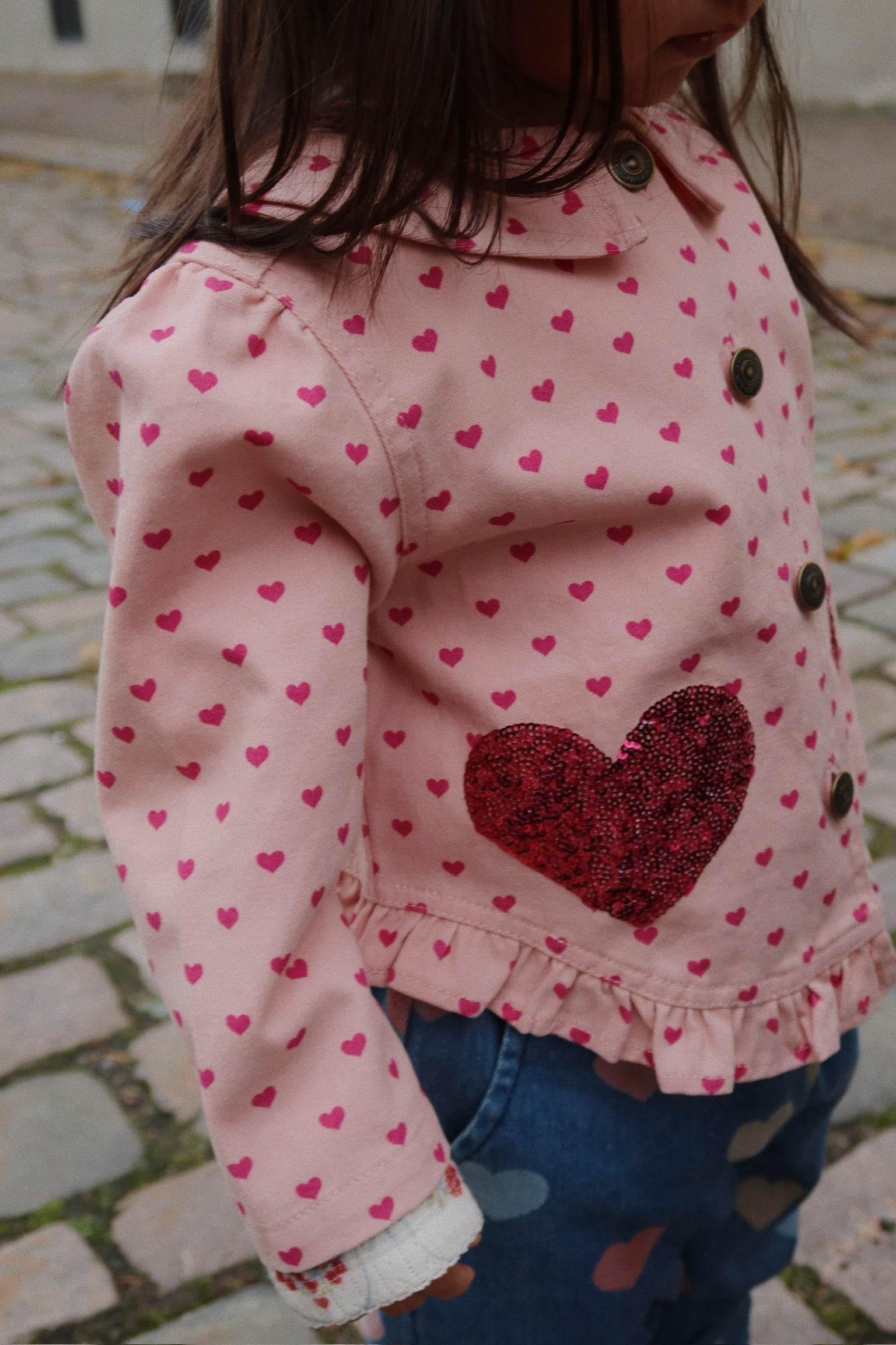 Nola Sequin Shirt Jacket Gots - Berry Coeur