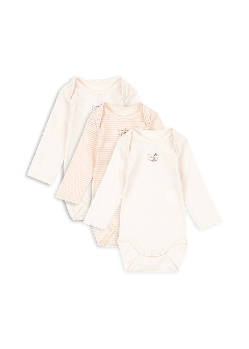Fio Stripe 3 Pack LS Body - Blush Mix