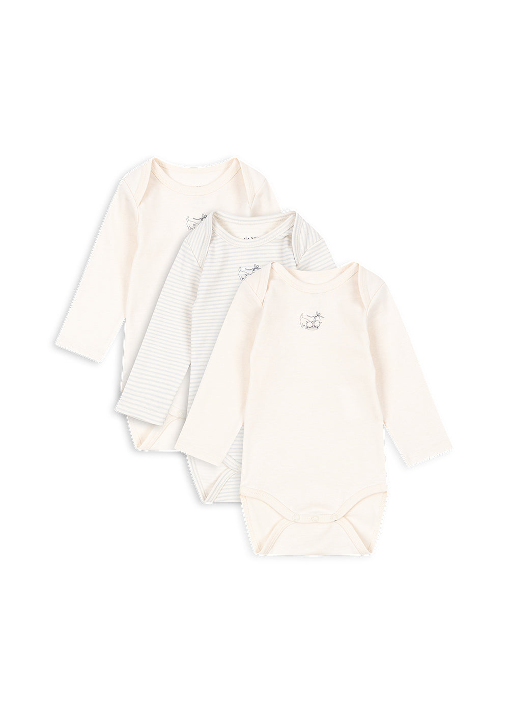 Fio Stripe 3 Pack LS Body - Blue Mix