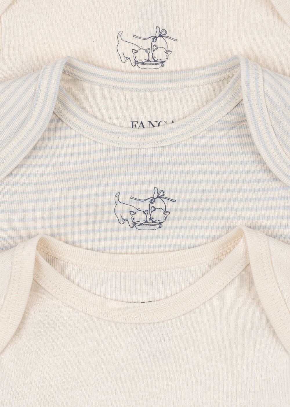Fio Stripe 3 Pack LS Body - Blue Mix