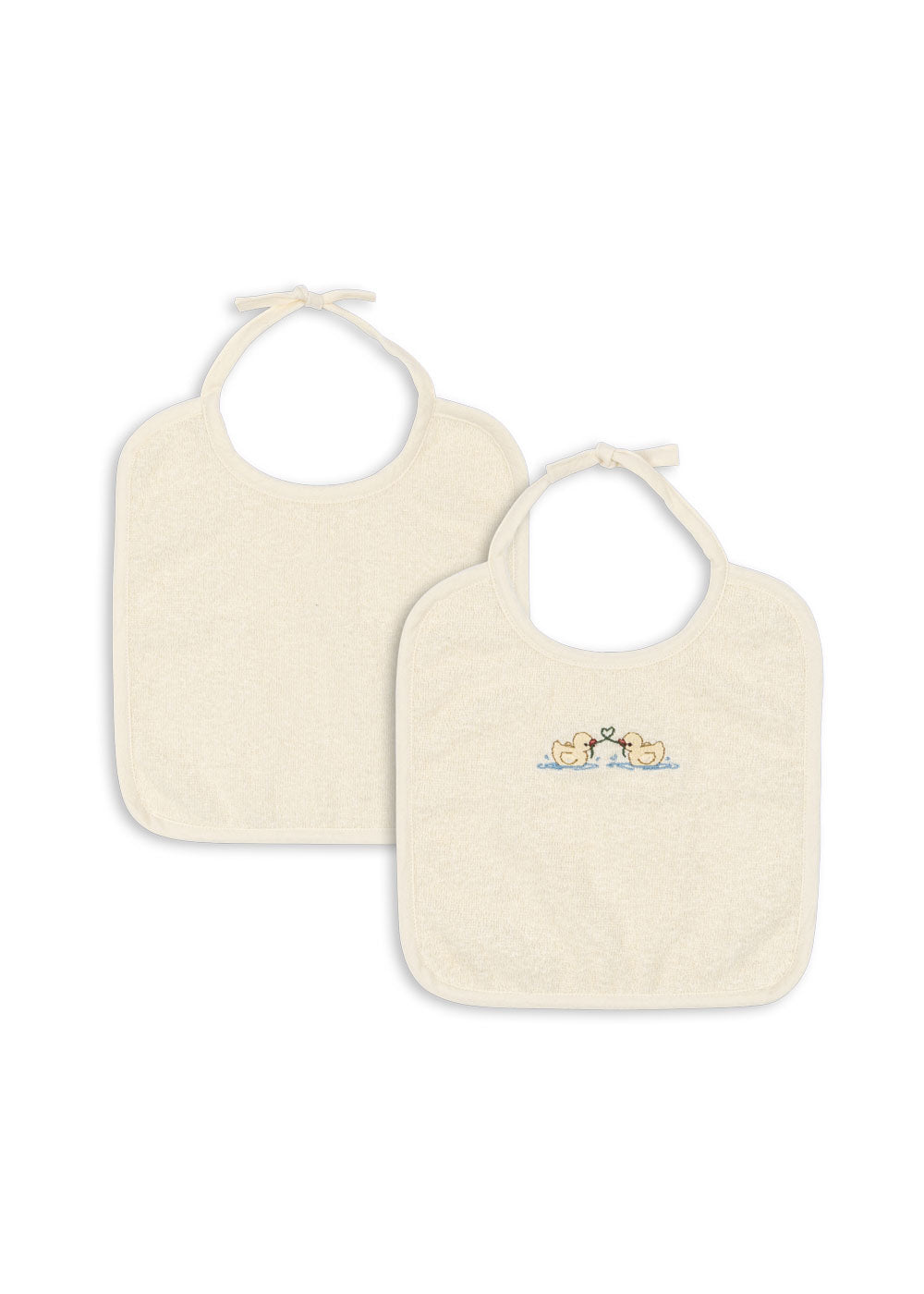 Figo 2 Pack Terry Bibs - Antique White