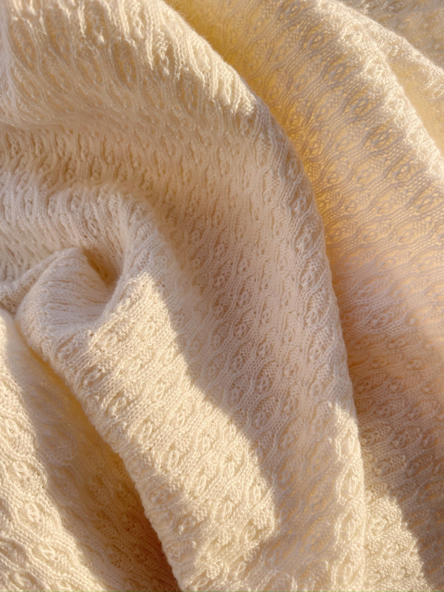 Venti Pointelle Blanket - Antique White