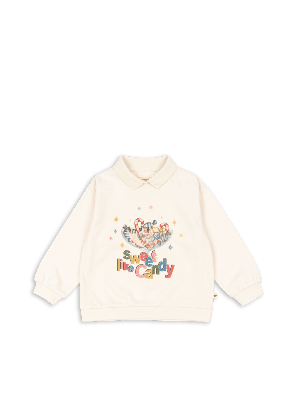 Spotty LS Polo GOTS - Antique White