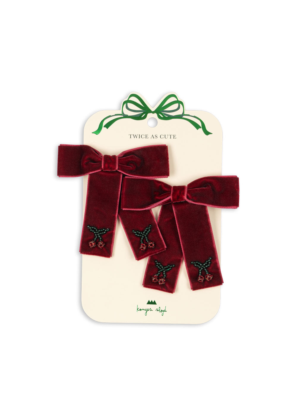 2 Pack Juliette Bow Hair Clip - Rio Red