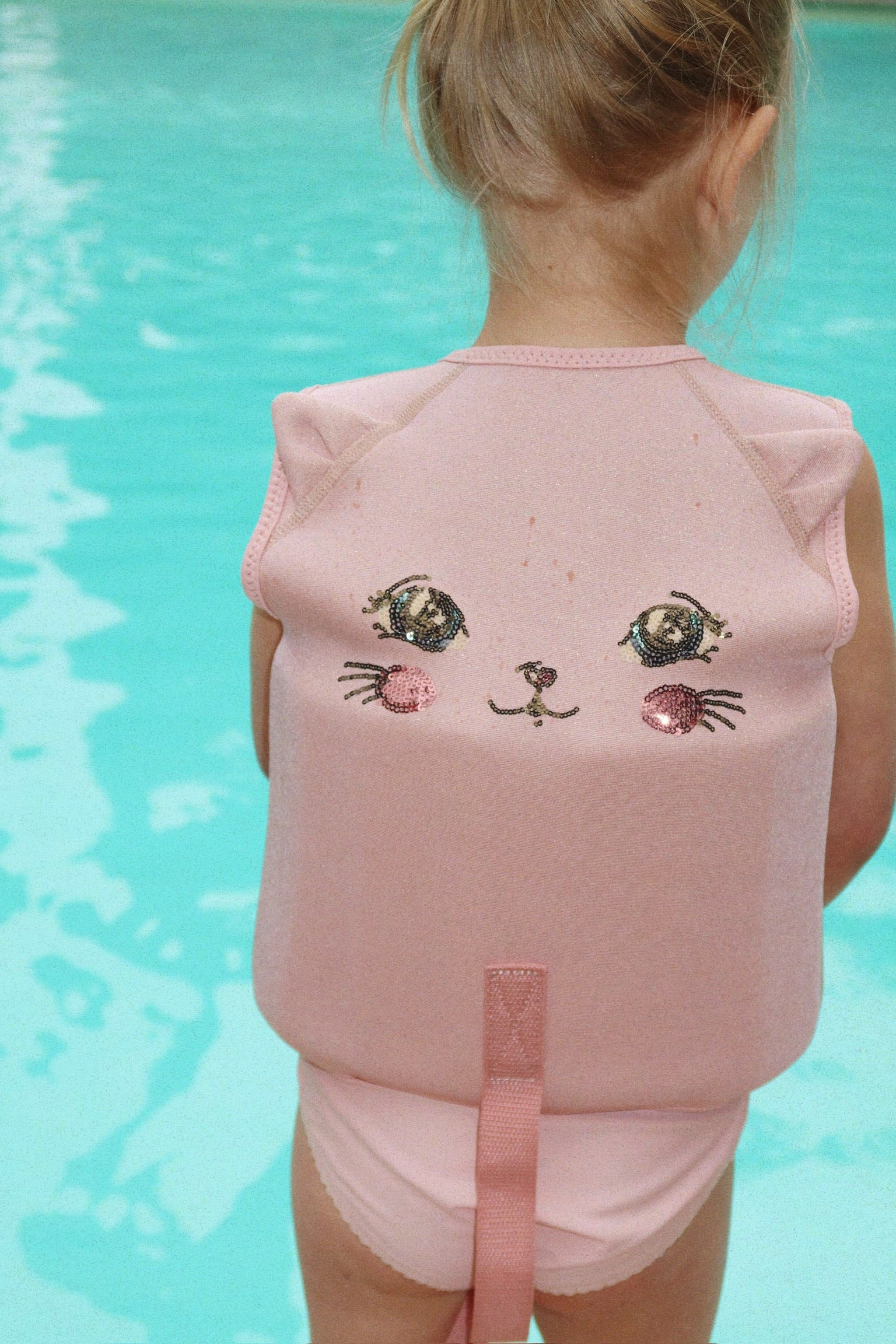 Kitty Swim Vest - Powder Pink