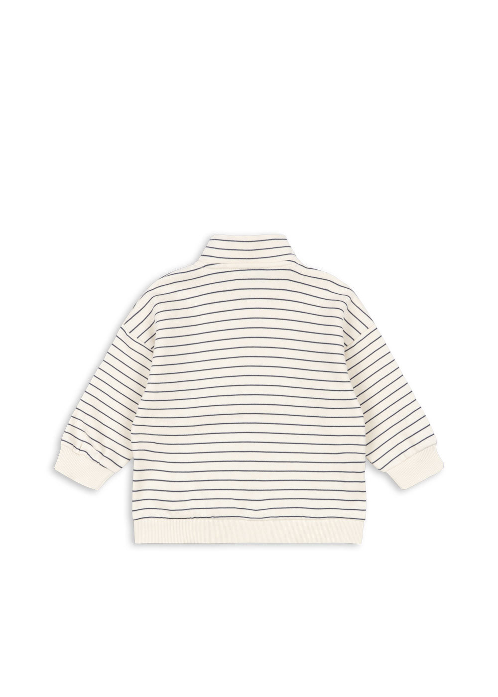 Lou Stripe Half Zip Sweat - Flintstone Stripe