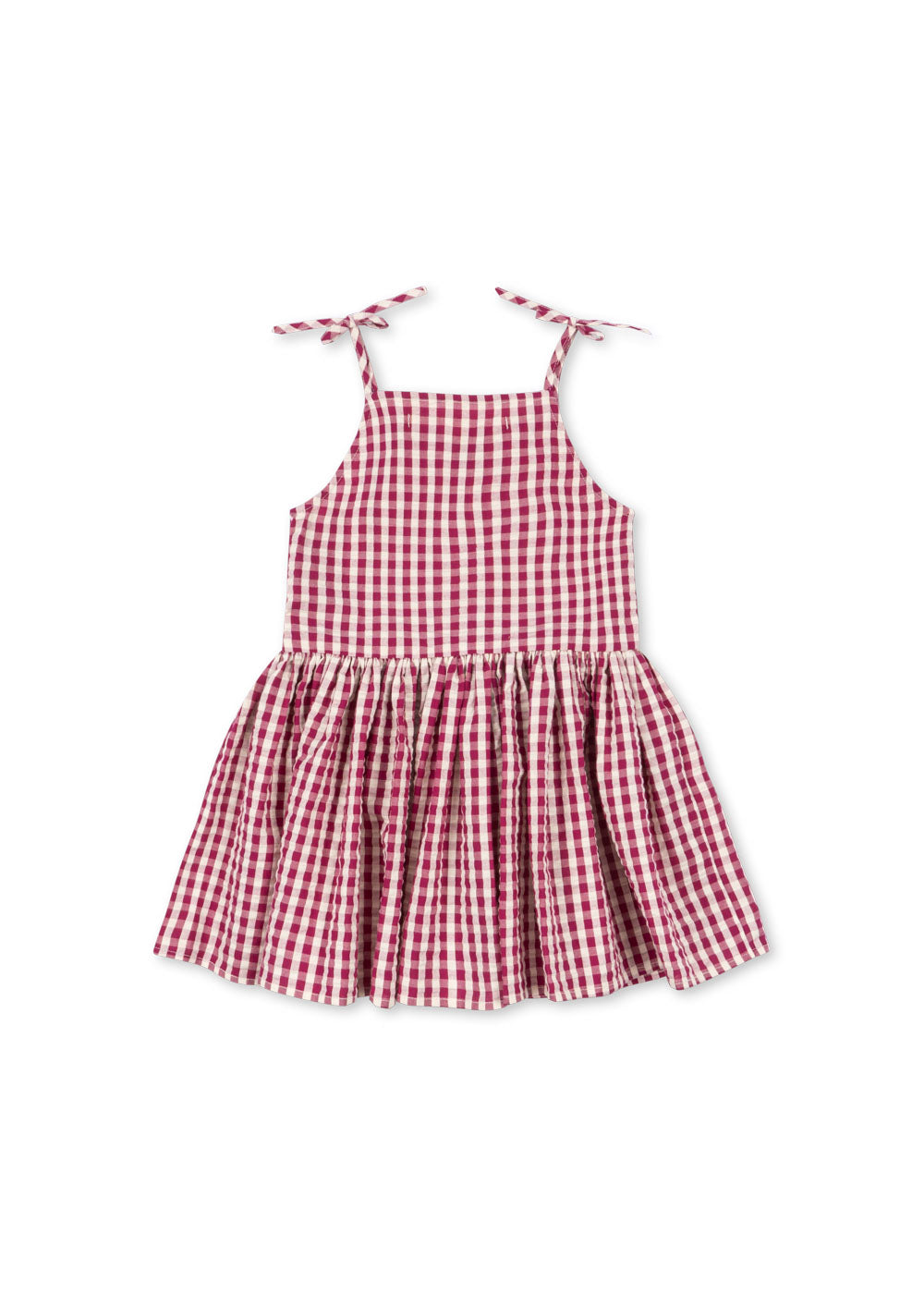 Isotta Dress GOTS - Raspberry Check