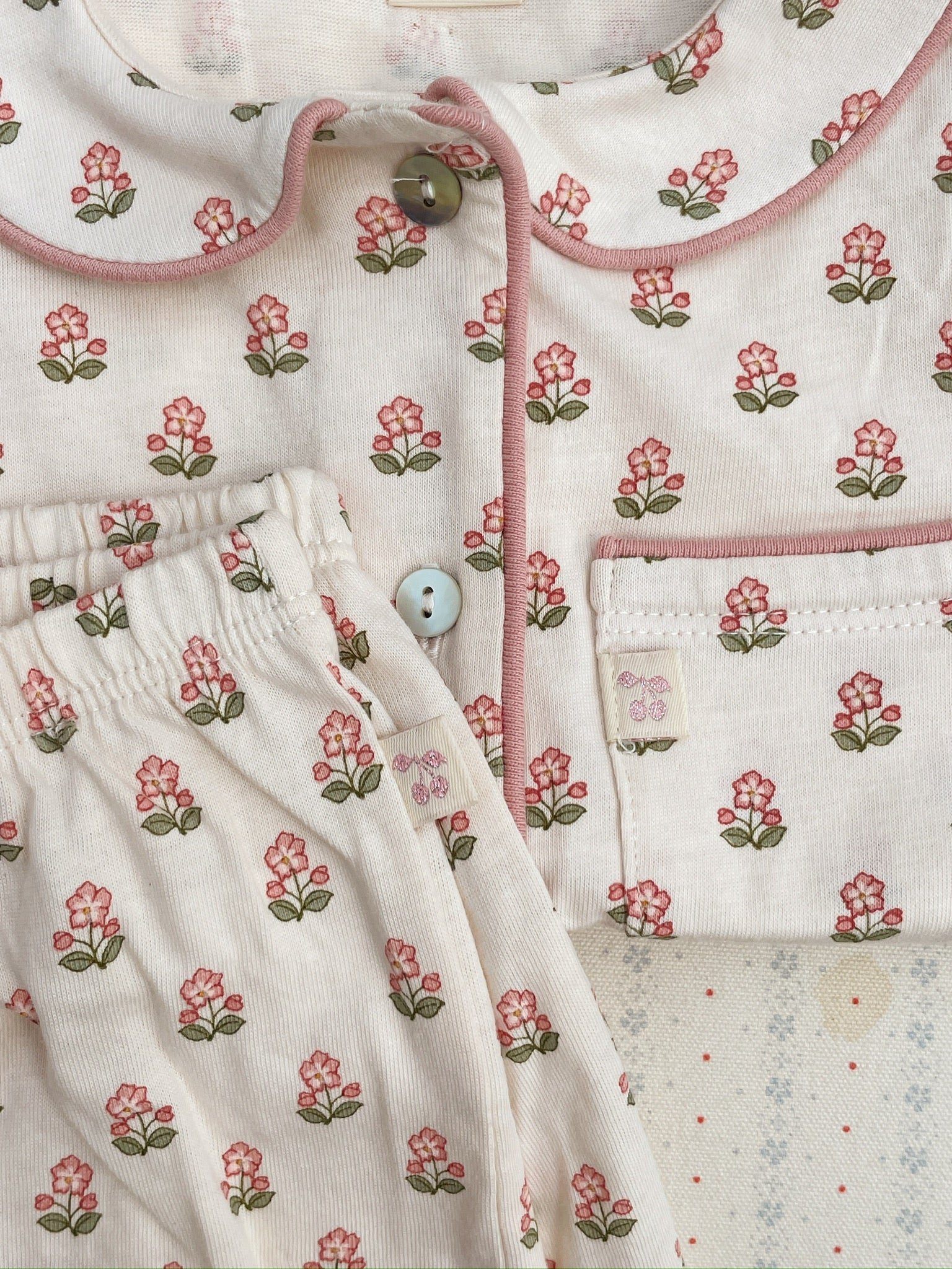 Pio Short Sleeve Set GOTS - Carta Fiori