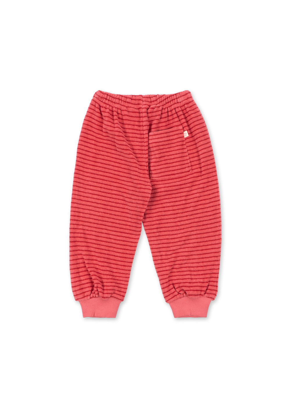 Itty Sweat Pants GOTS - Cardinal Rose Stripe