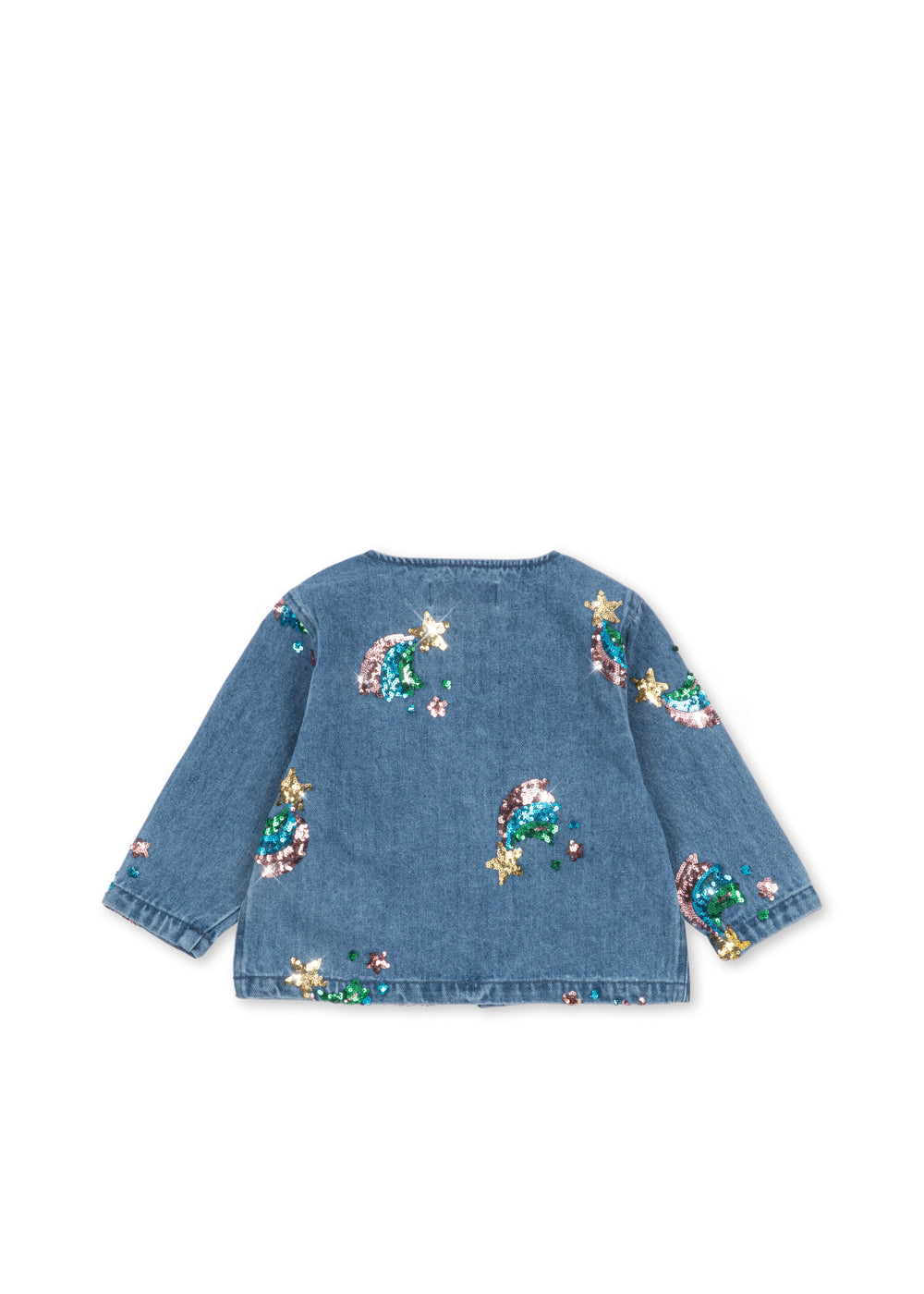 Magot Sequin Denim Jacket GOTS - Rainbow Star
