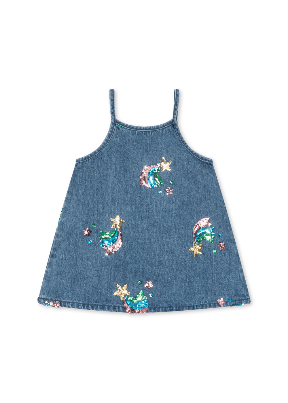 Magot Sequin Strap Dress GOTS - Rainbow Star