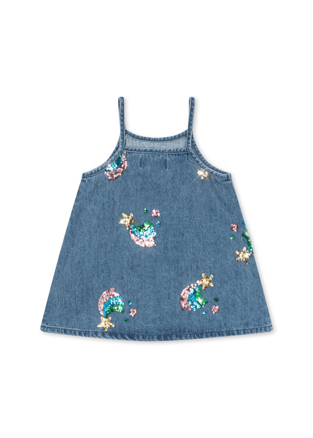 Magot Sequin Strap Dress GOTS - Rainbow Star